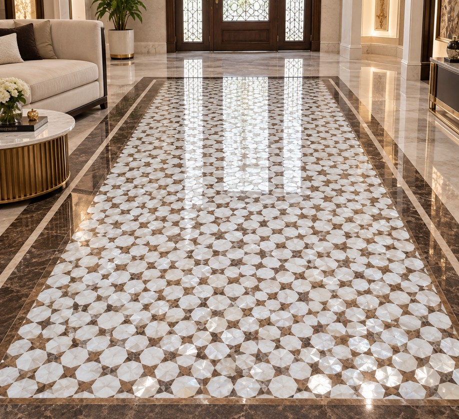 Luxury Marble Inlay Flooring
